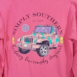 Floral Jeep Simply Southern Longsleeve Tee